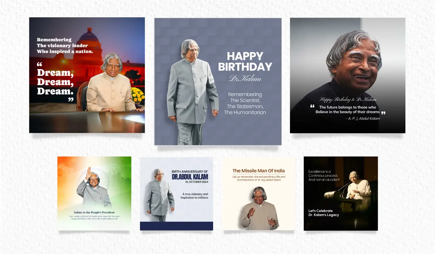 Dr. Abdul Kalam Birthday 2024: Wishes, Quotes & Poster Ideas By Postive Festival Post Maker App