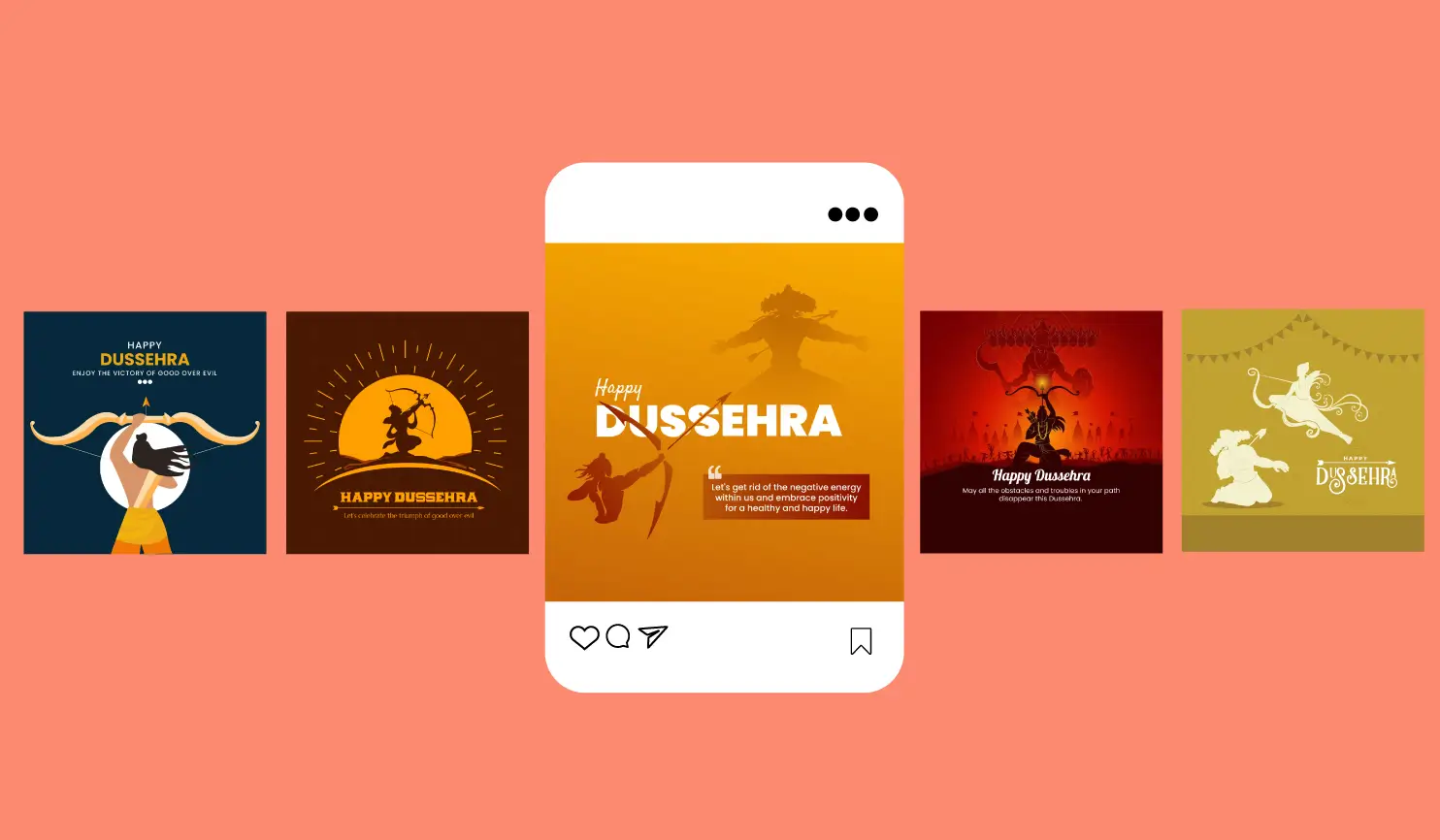 Dussehra 2024: Date, Puja Muhurat, History, Wishes & Messages By Postive Festival Post Maker App