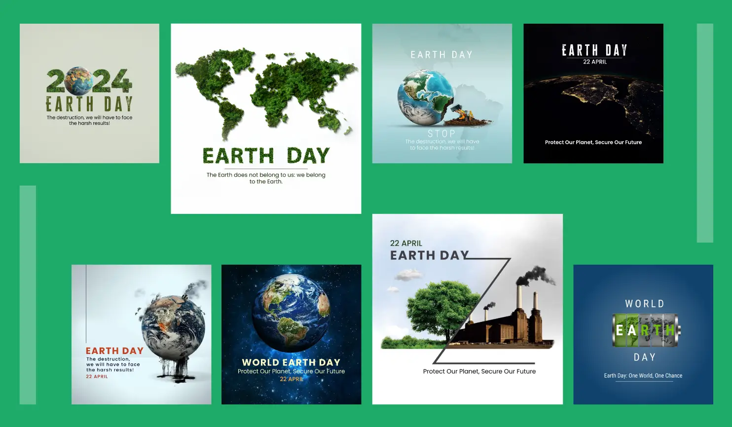 Postive Earth Day Designs & Social Media Posts By Postive - Festival Post Maker App