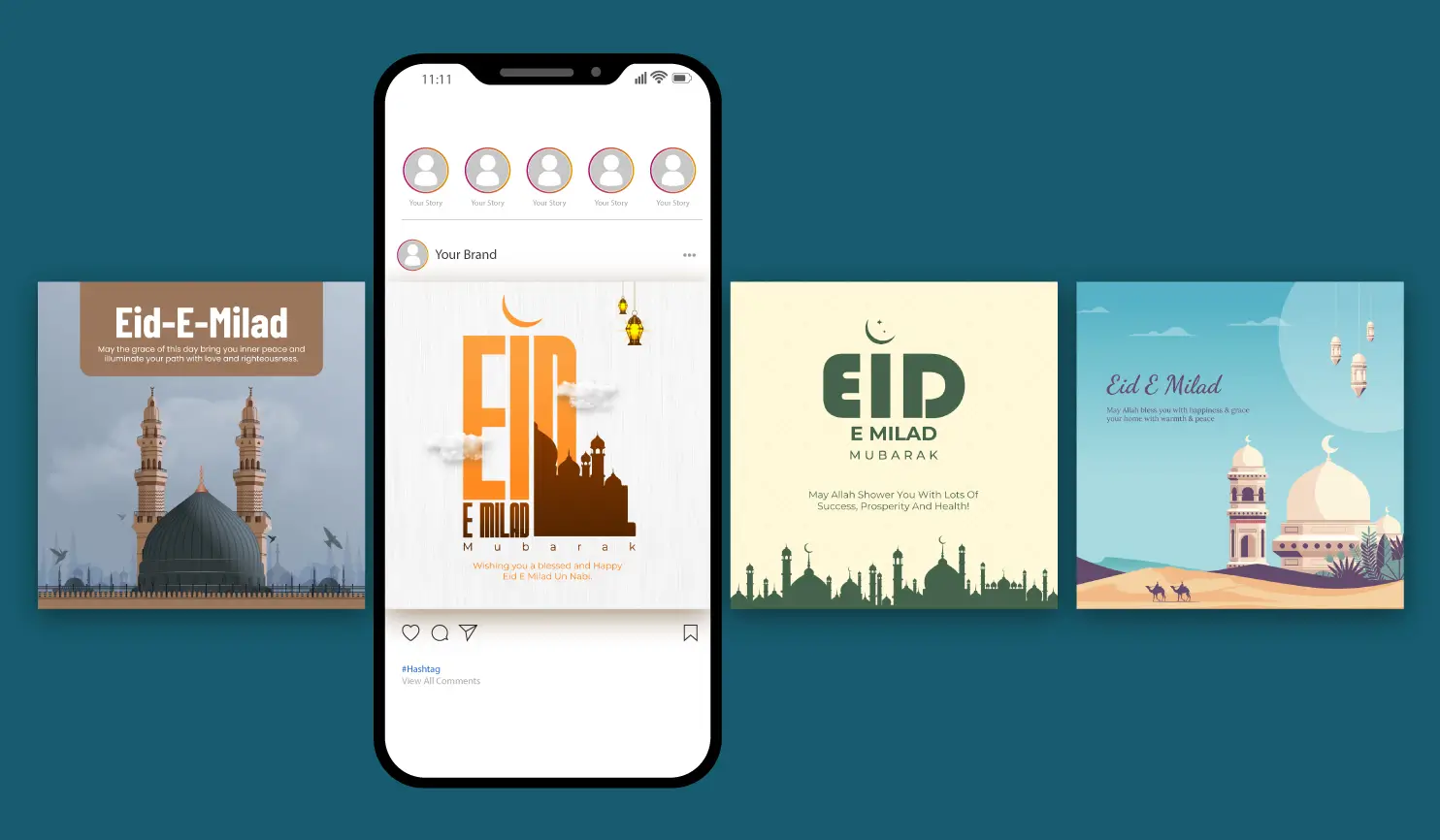 Eid-e-Milad 2024: Date, Wishes, Messages, Quotes & Posters  By Postive Festival Post Maker App