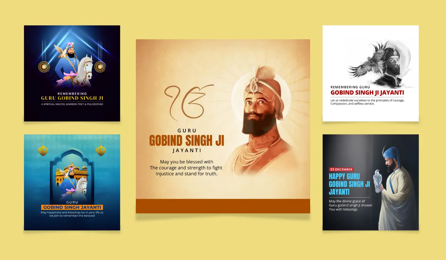 Guru Gobind Singh Jayanti 2024: Date, Quotes, Wishes & Posters By Postive Festival Post Maker App