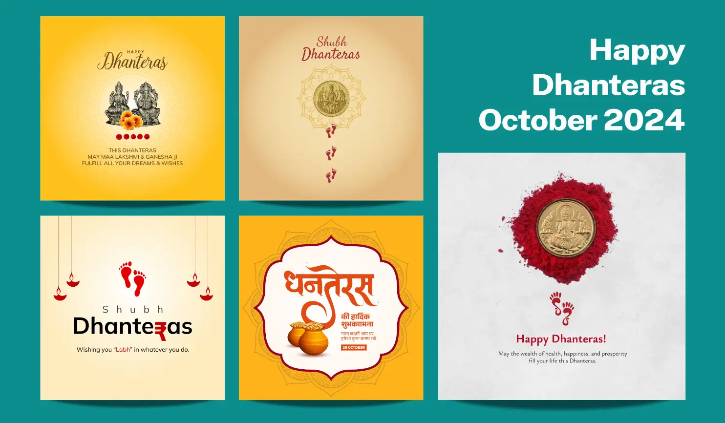 Dhanteras 2024 Posters By Postive - Festival Post Maker App