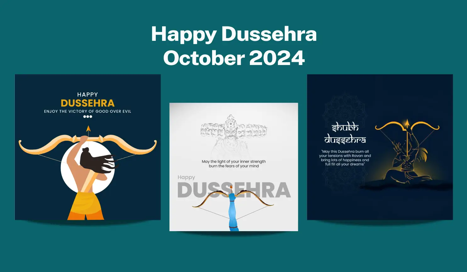 Dussehra 2024 Posters By Postive - Festival Post Maker App