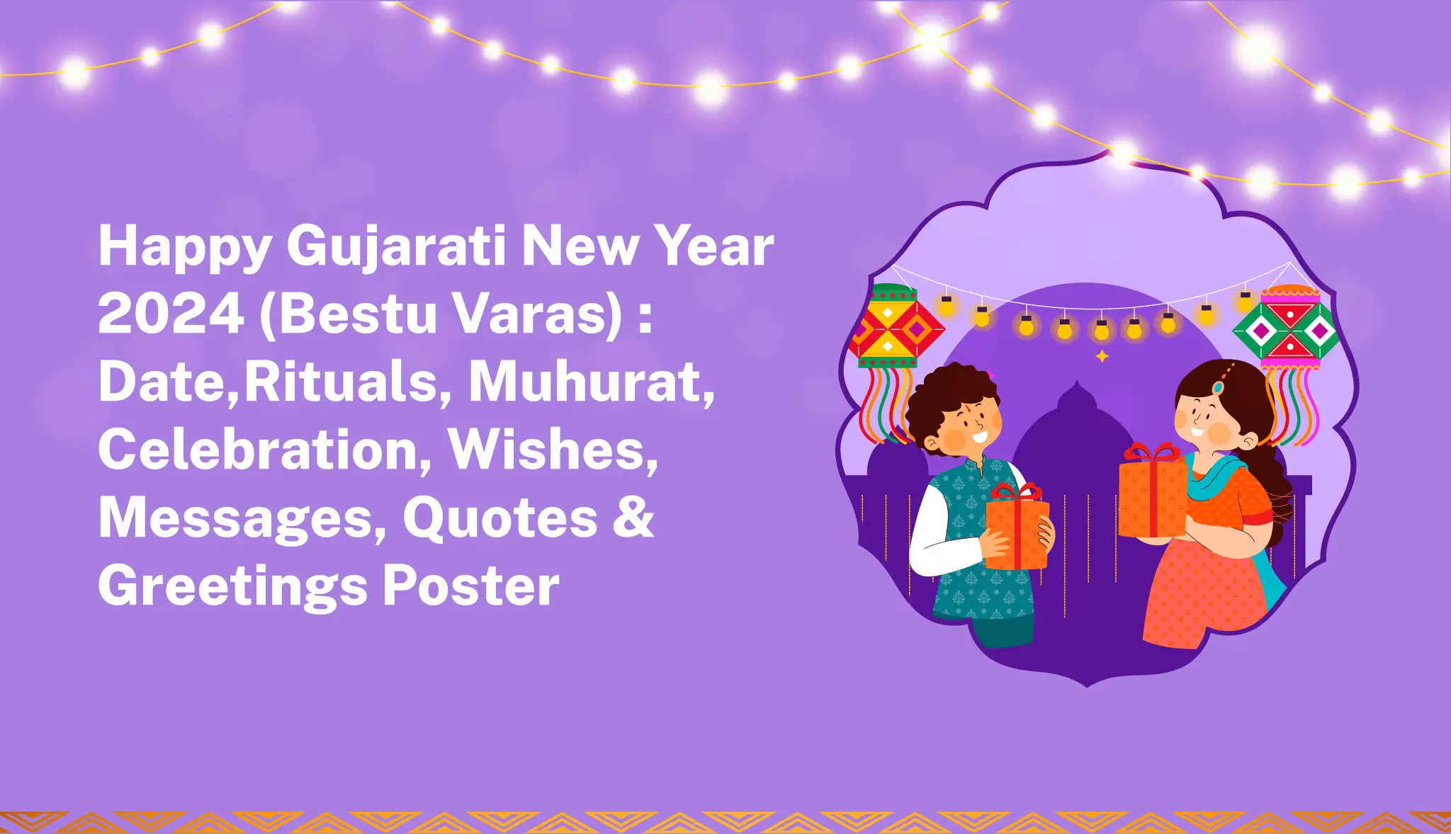 Happy Gujarati New Year 2024: Date, Celebration, Wishes, Quotes Poster - Postive