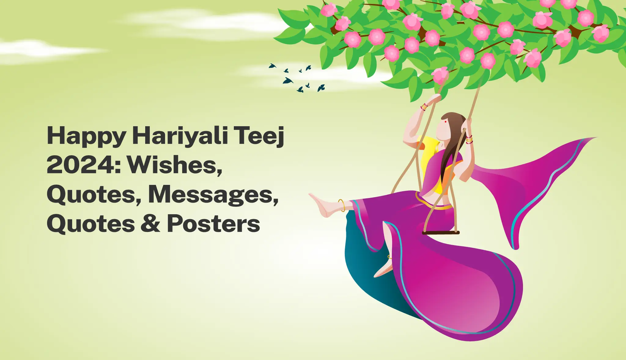 Happy Hariyali Teej 2024: Wishes, Quotes, Messages, & Posters - Postive