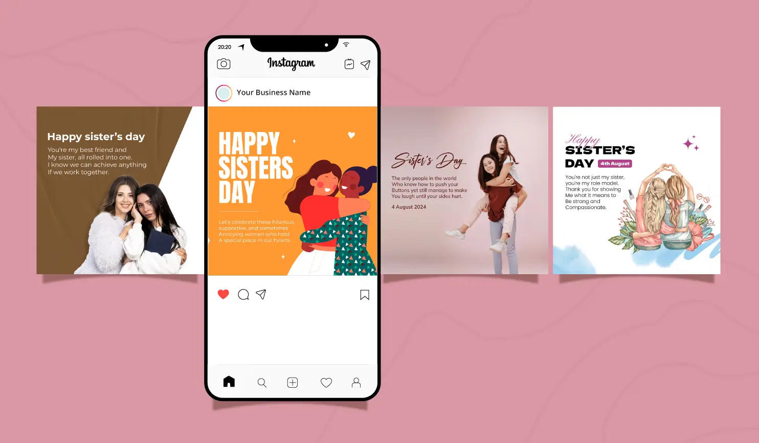 Happy Sisters Day 2024: History, Significance, Wishes, Quotes & Posters By Postive Festival Post Maker App