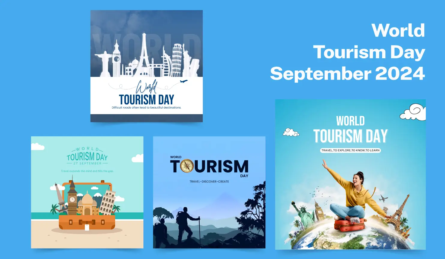 World Tourism 2024 Posters By Postive - Festival Post Maker App