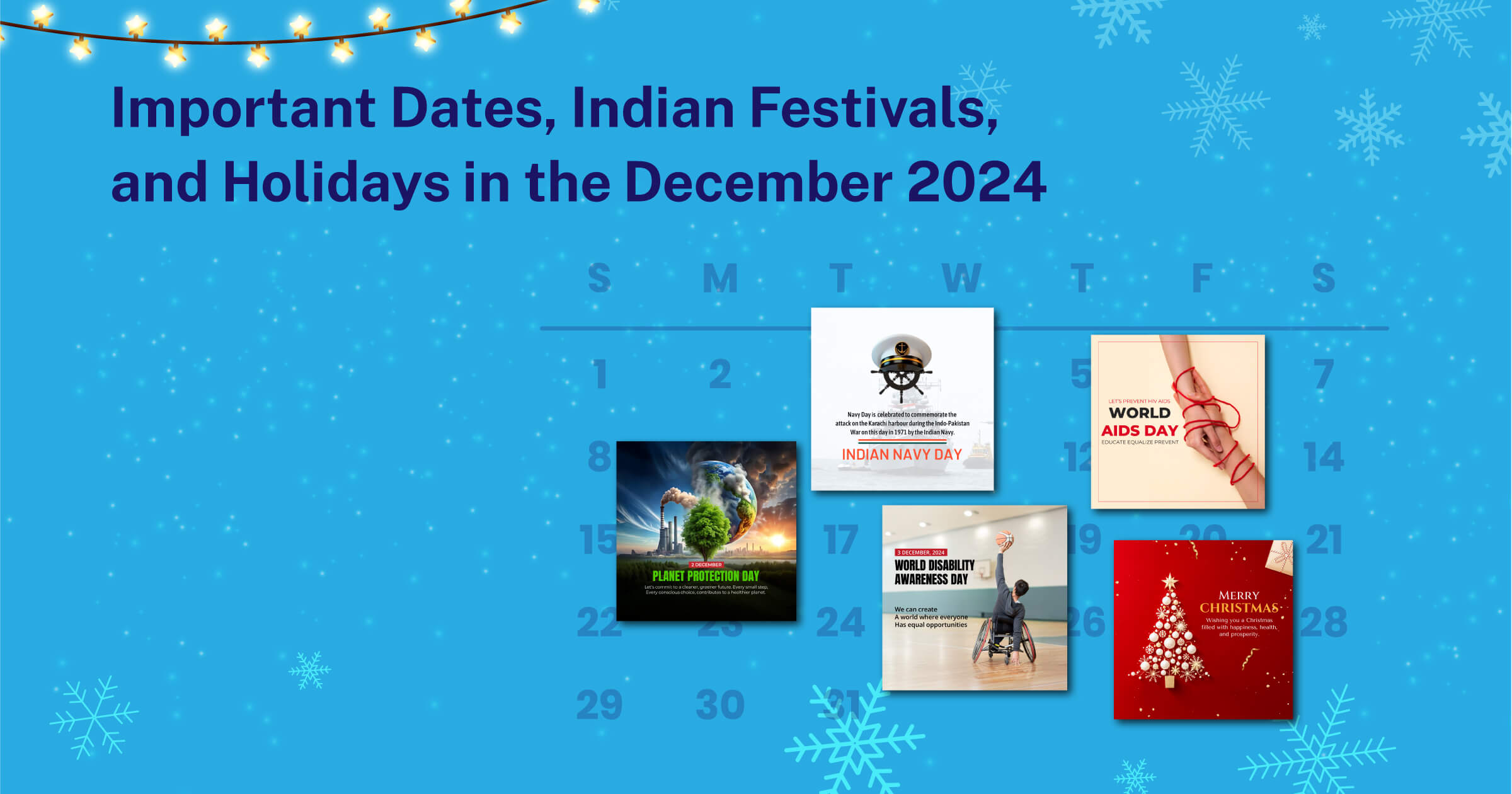 Important Dates, Indian Festivals & Holidays in December 2024