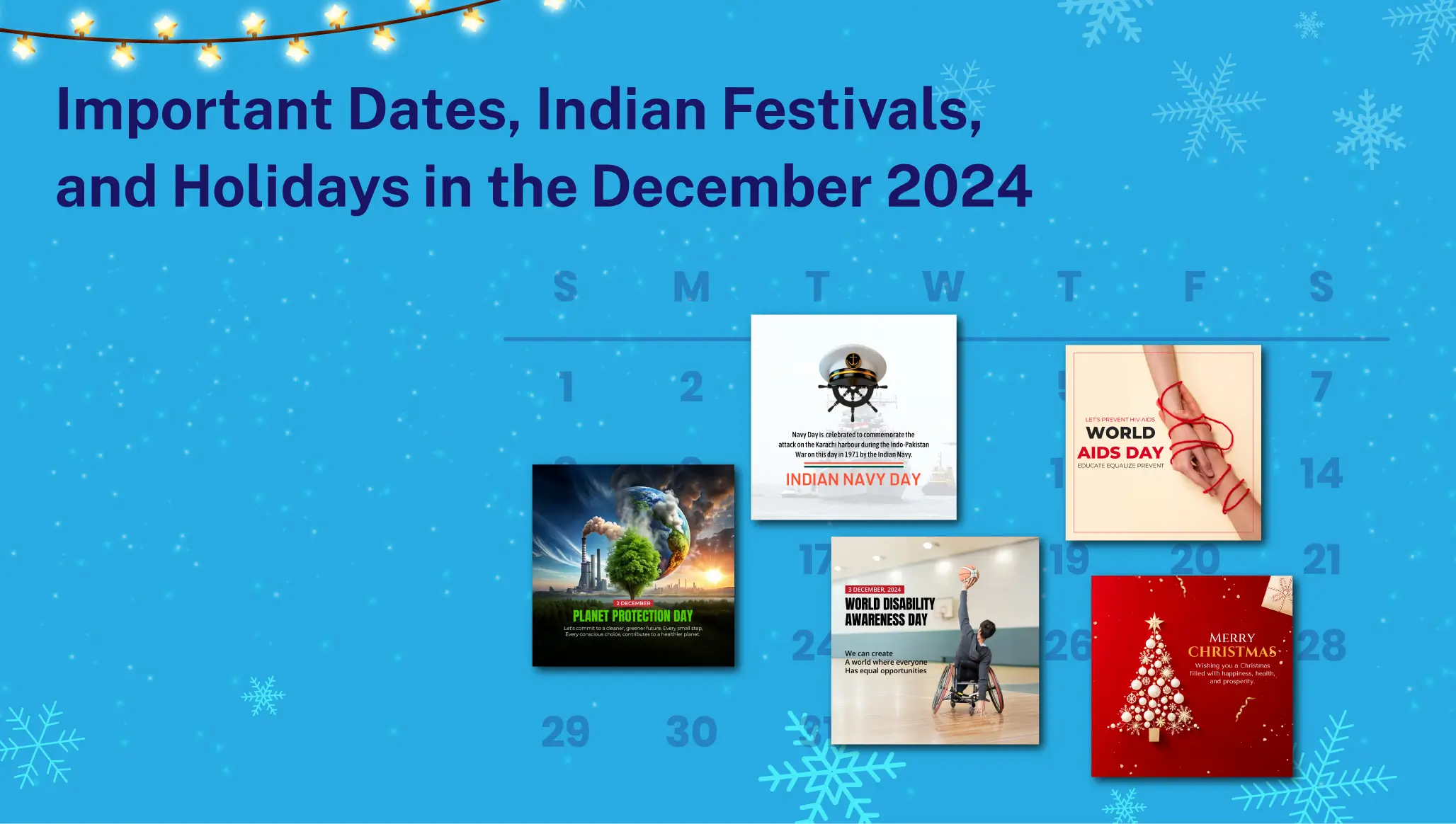 Important Dates, Indian Festivals & Holidays in December 2024 - Postive