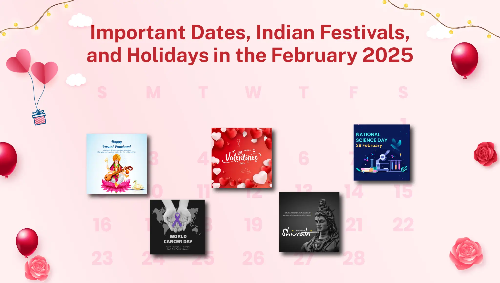 Important Dates, Indian Festivals & Holidays in February 2025