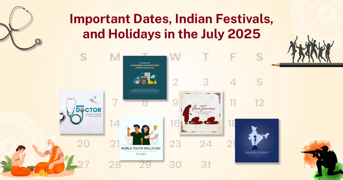 July 2025 Calendar: Indian & International Festivals, Holidays