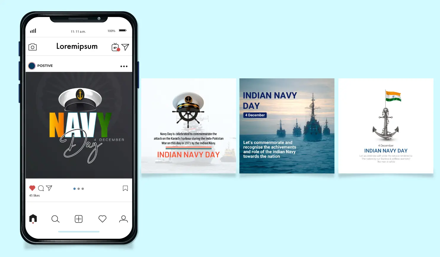 Indian Navy Day 2024: Theme, Wishes, History & Celebration Ideas By Postive Festival Post Maker App