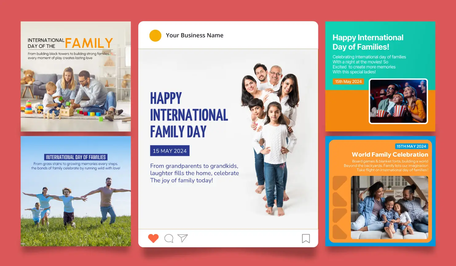 Postive International Day of Families 2024: Wishes, Messages, and Greeting Posters By Postive - Festival Post Maker App