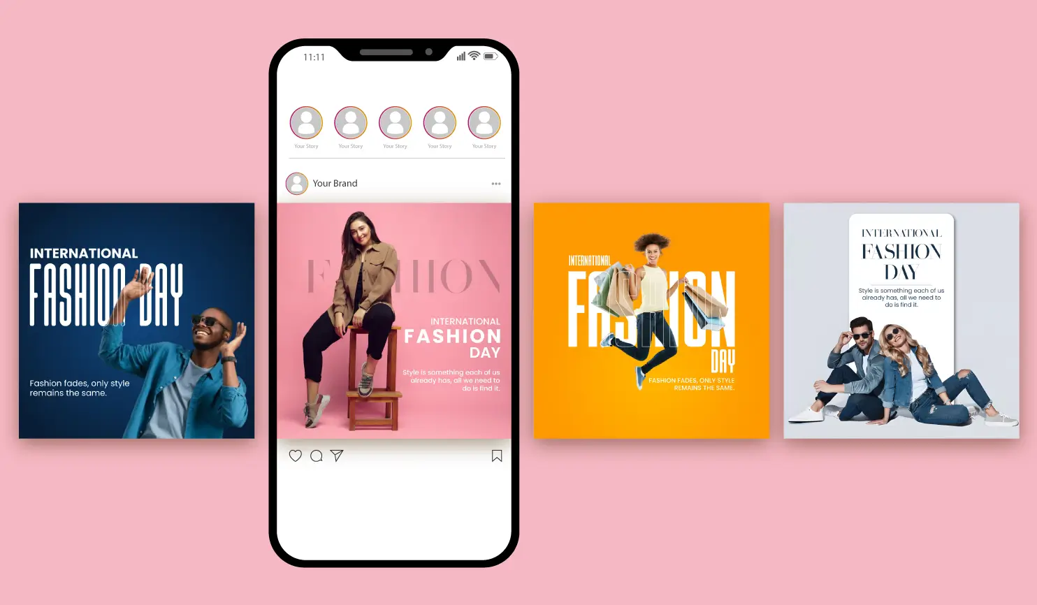 International Fashion Day 2024 Posters By Postive Festival Post Maker App