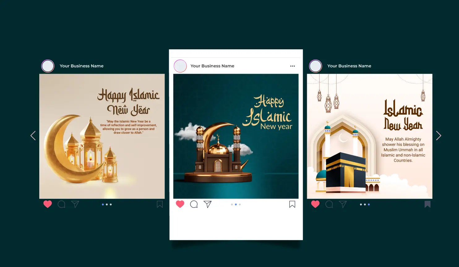 Islamic New Year 2024 Posters By Postive Festival Post Maker App