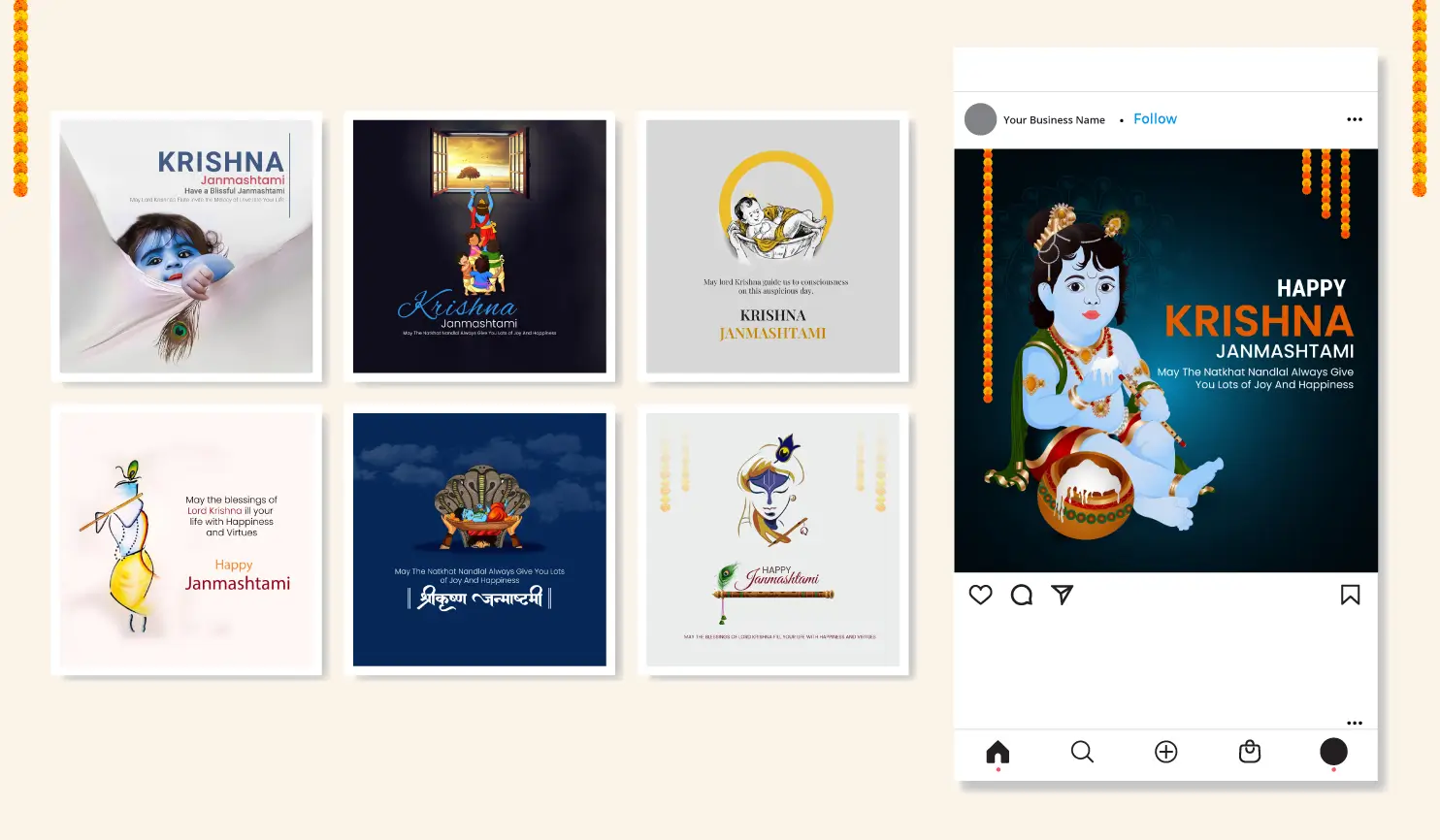 Krishna Janmashtami 2024: Date, Wishes, Quotes, Greetings, Messages & Posters  By Postive Festival Post Maker App