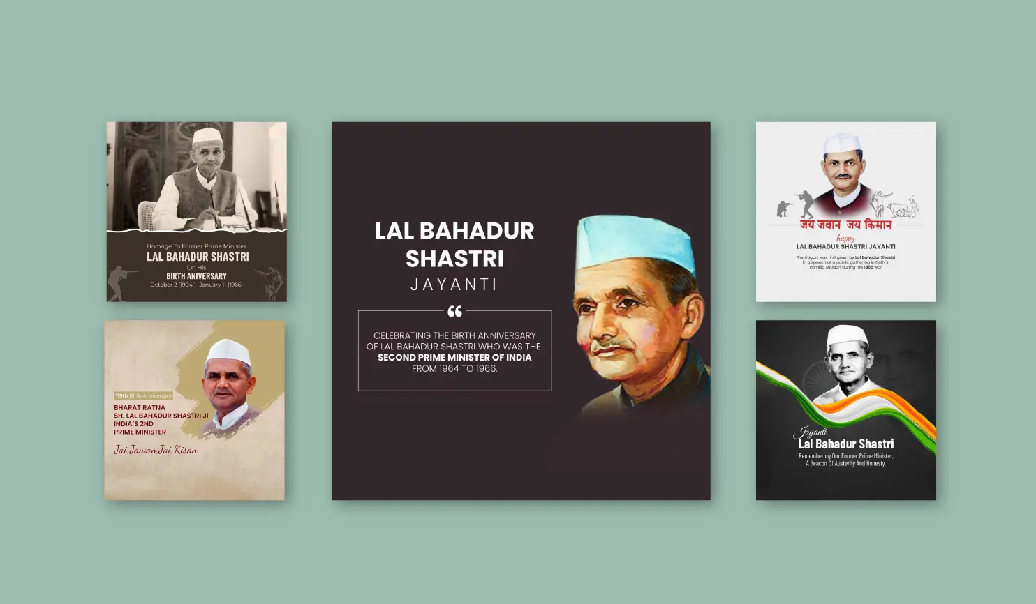 Lal Bahadur Shastri Jayanti 2024: Wishes, Messages & Posters By Postive Festival Post Maker App