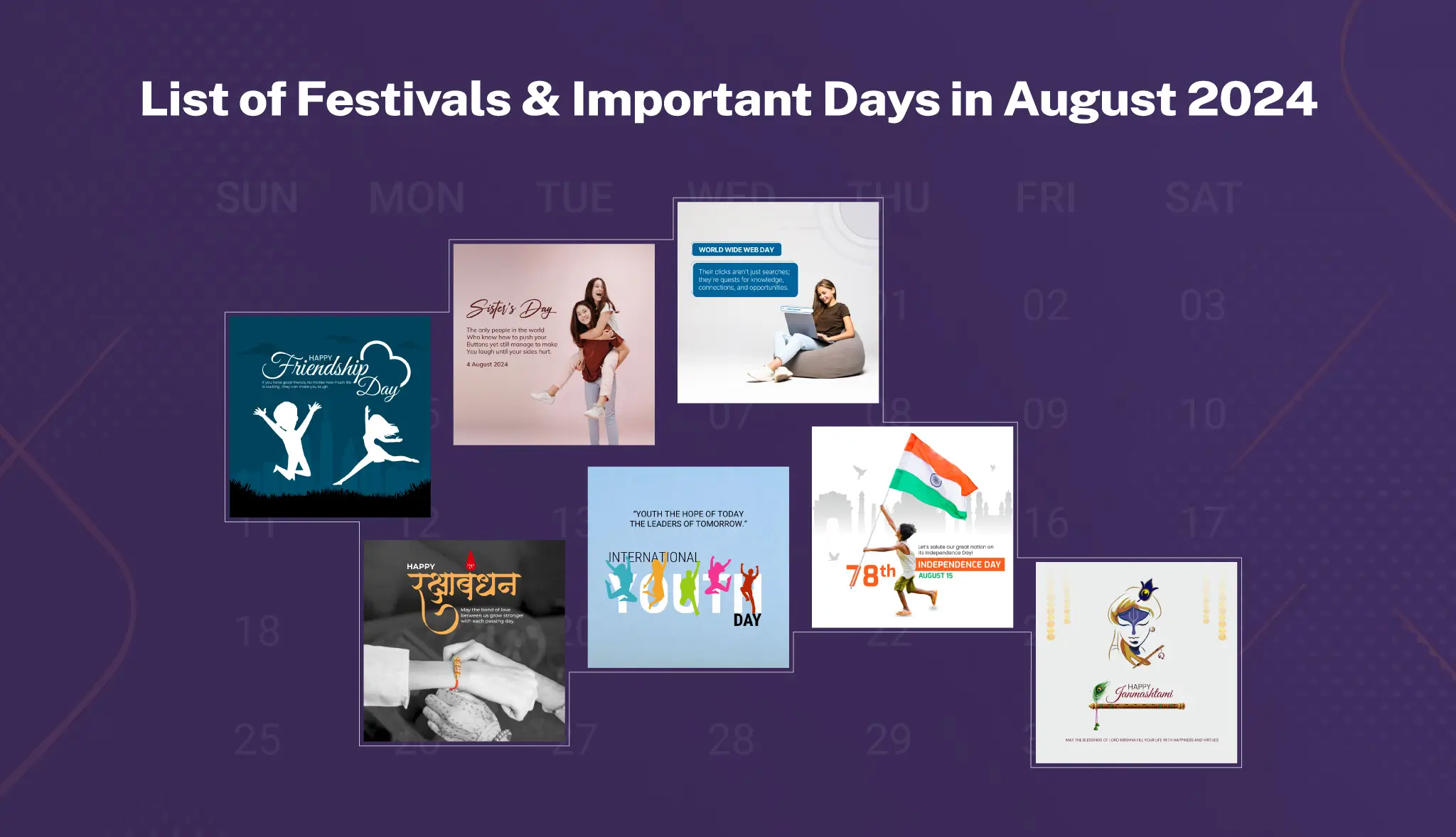 List of Festivals & Important Days in August 2024 - Postive