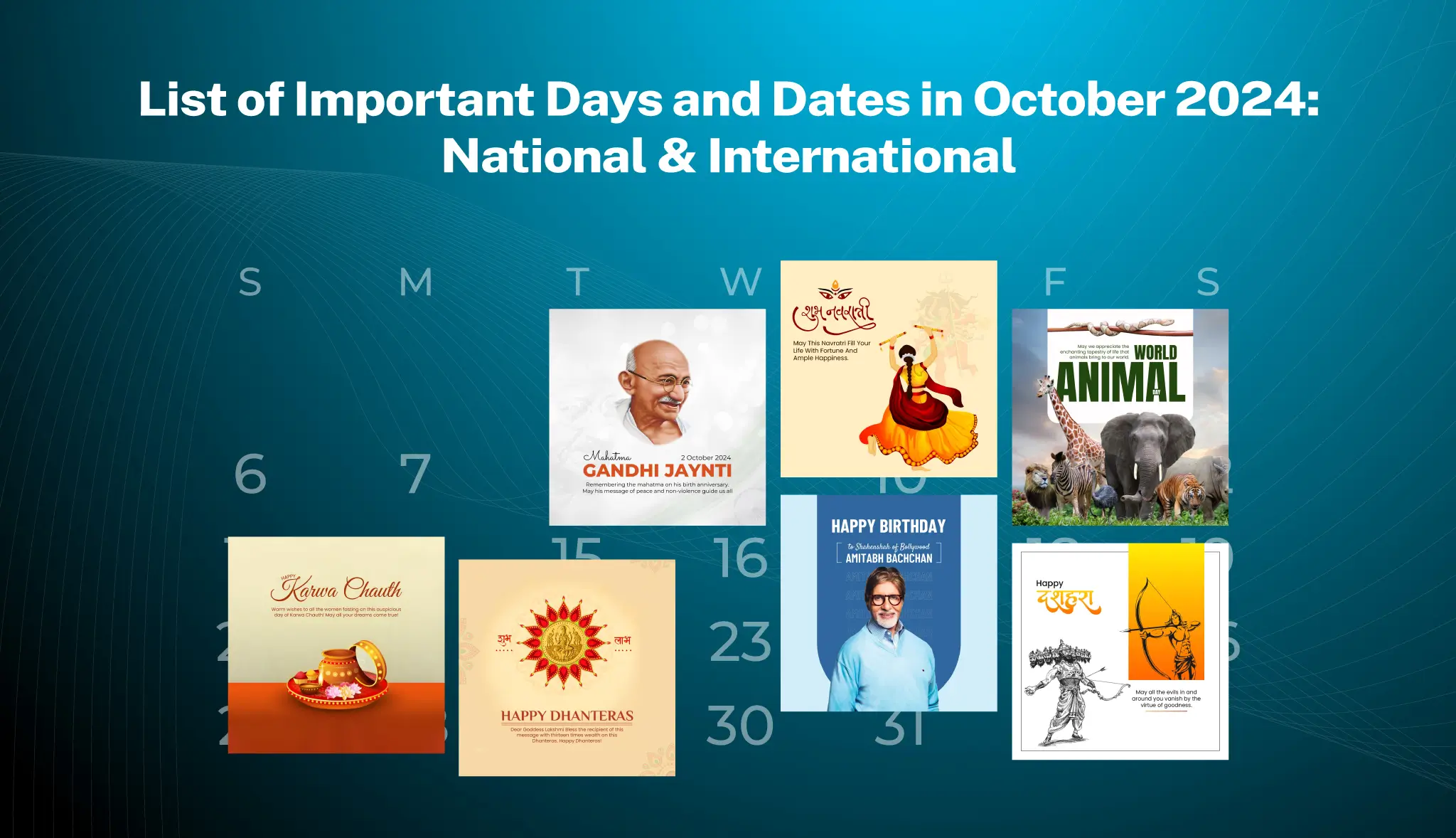 Important Days in October 2024: National & International - Postive