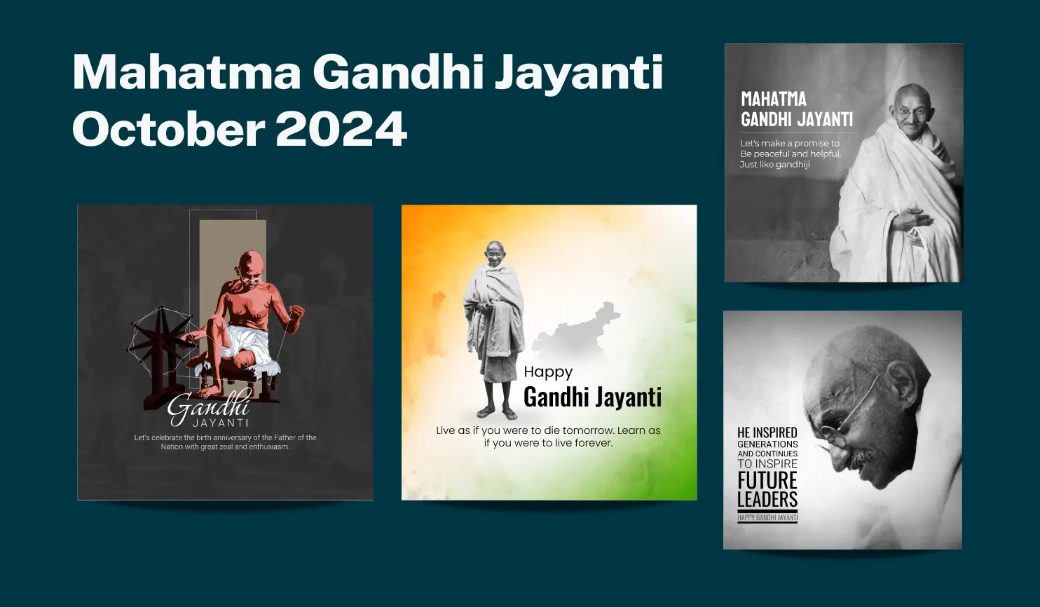 Mahatma Gandhi Jayanti
                    2024 Posters By Postive - Festival Post Maker App