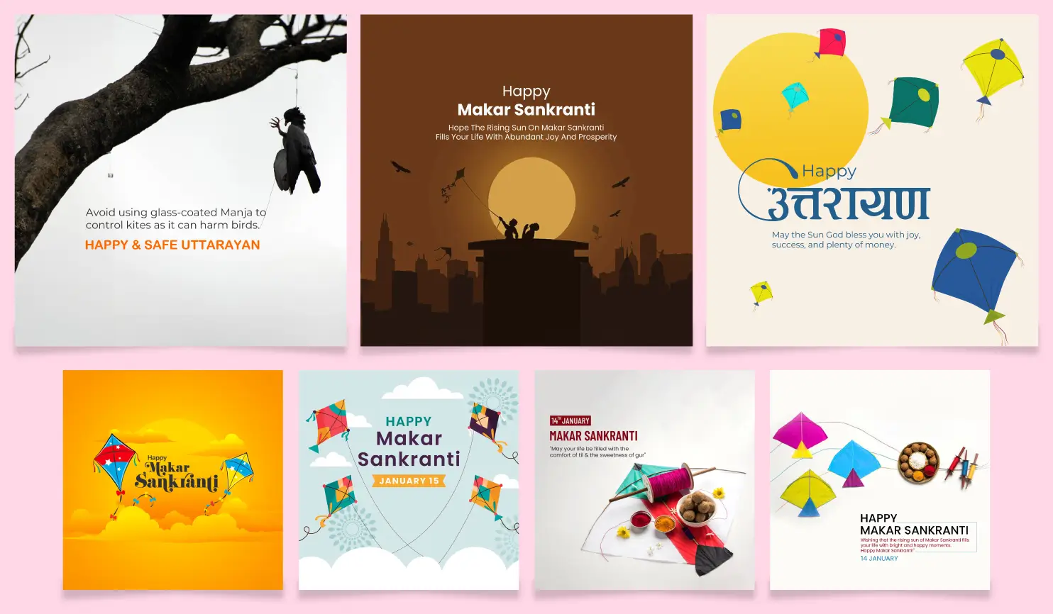 Makar Sankranti 2025 Posts By Postive - Festival Post Maker App