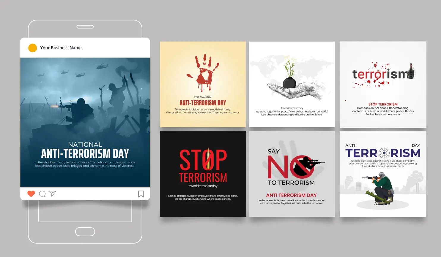 Postive National Anti-Terrorism Day 2024: Quotes, Wishes and Posters By Postive - Festival Post Maker App