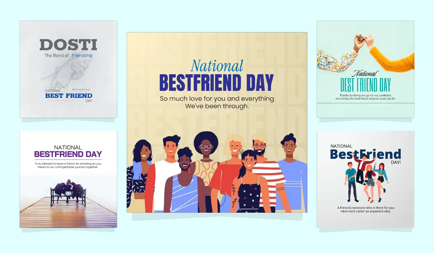 National Best Friend Day 2025 Poster by Postive App