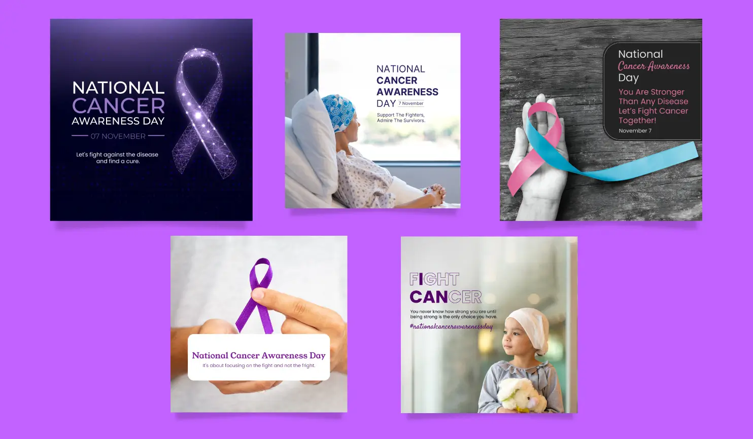 National Cancer Awareness Day 2024: Date, Theme, Wishes & Posters By Postive Festival Post Maker App