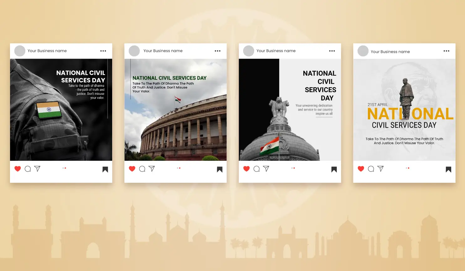 Postive National Civil Service Day Designs & Social Media Posts By Postive - Festival Post Maker App