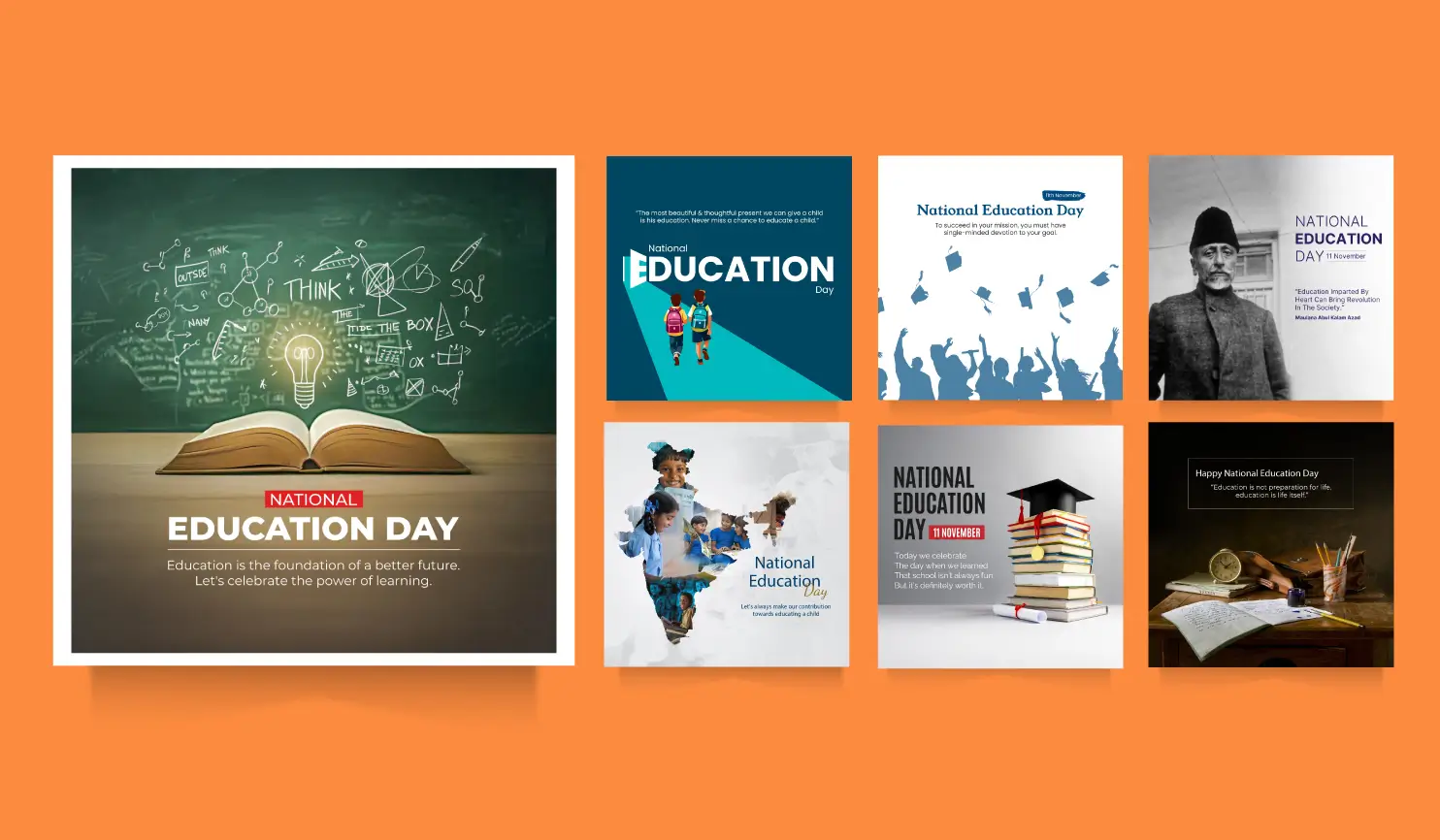 National Education Day 2024: Theme, Wishes, Ideas & Quotes By Postive Festival Post Maker App