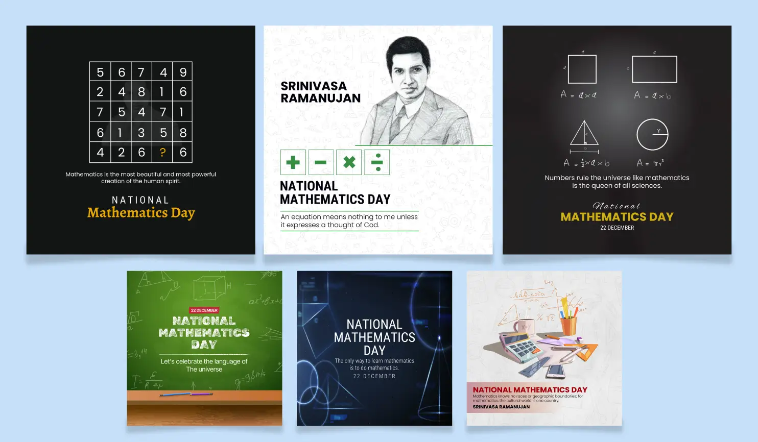 National Mathematics Day 2024: Theme, Wishes, Quotes & Posters By Postive Festival Post Maker App