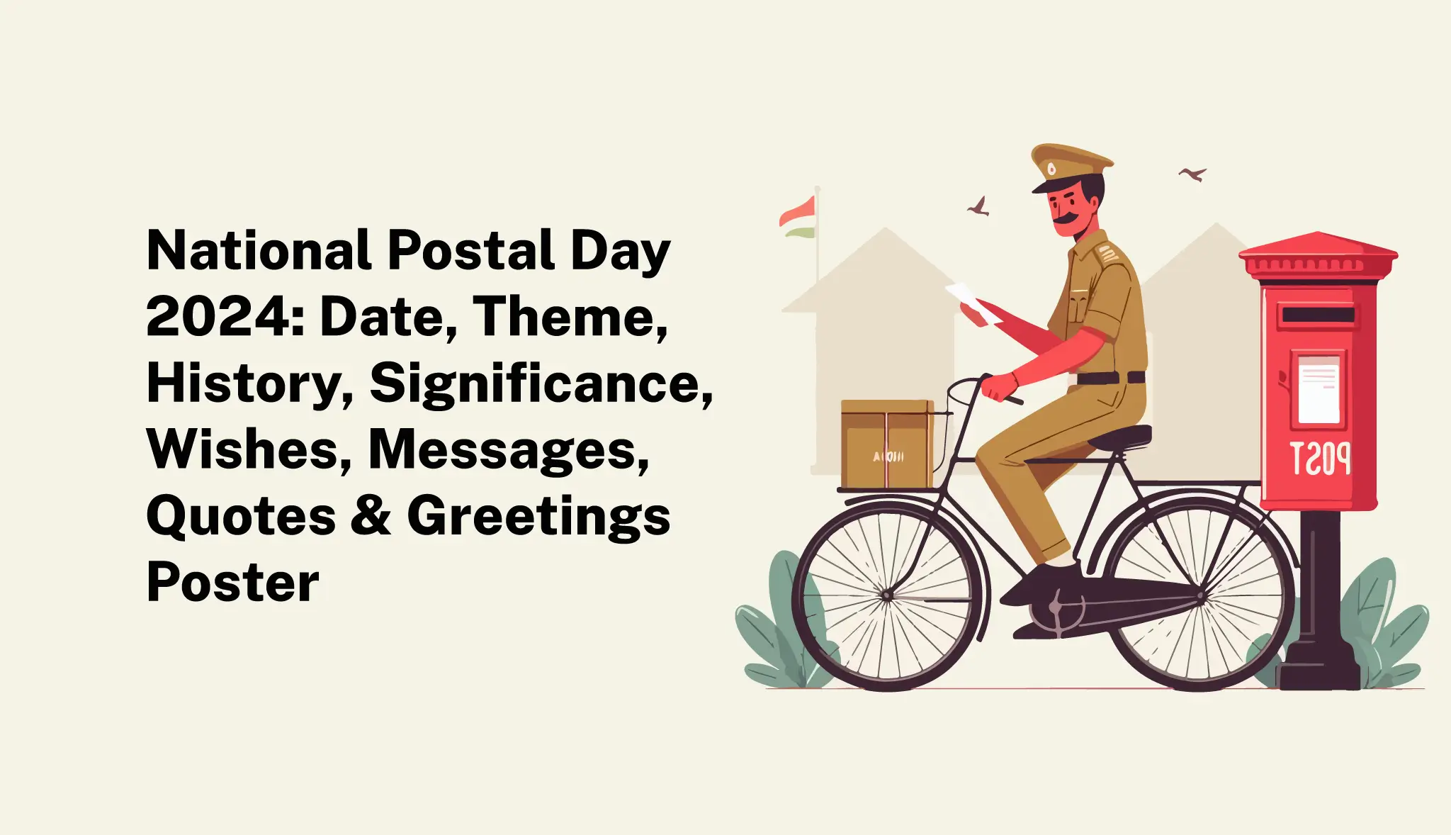 National Postal Day 2024: Theme, History & Wishes Poster - Postive