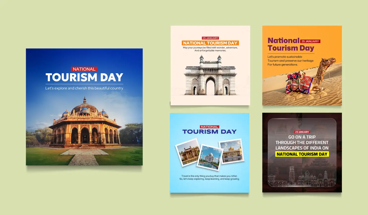 National Tourism Day 2025: Date, Theme, Wishes & Posters By Postive Festival Post Maker App