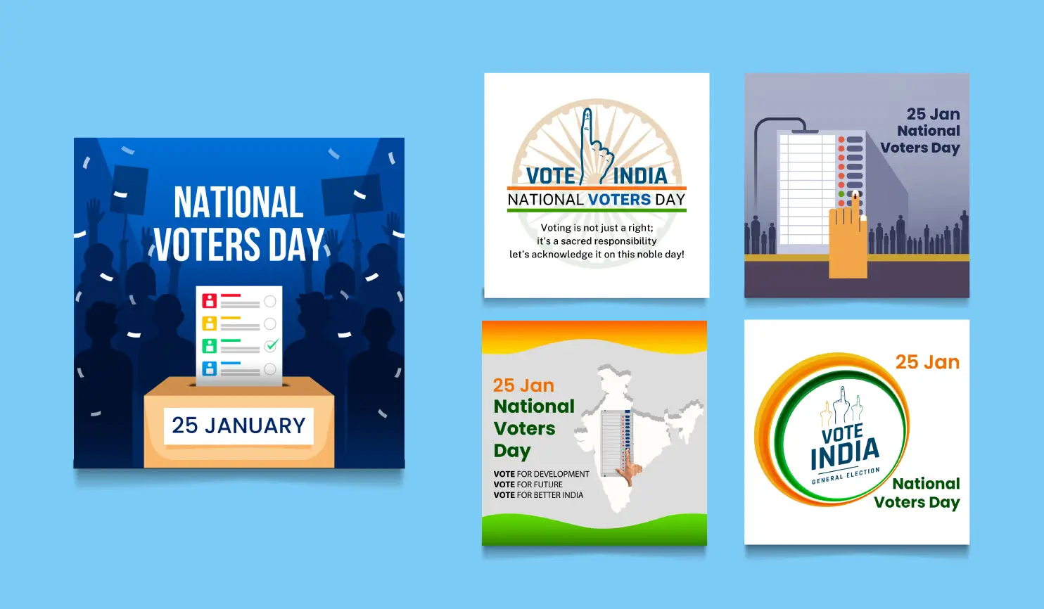 National Voters Day 2025: Date, Theme, Wishes & Posters By Postive Festival Post Maker App