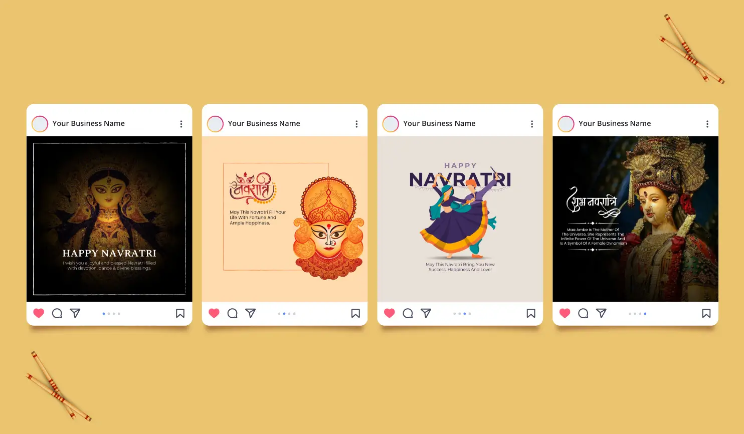 Navratri 2024: Date, 9 Avatars of Maa Durga, Wishes & Posters  By Postive Festival Post Maker App