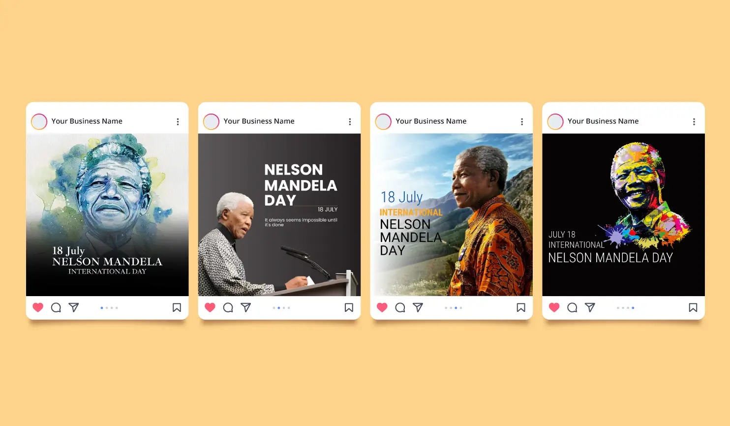 Nelson Mandela International Dat 2024 Posters By Postive Festival Post Maker App