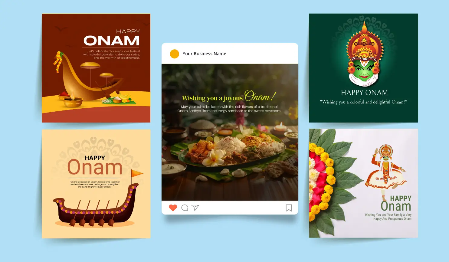 Onam (Thiruvonam) 2024: Date, History, Wishes, Quotes & Posters  By Postive Festival Post Maker App