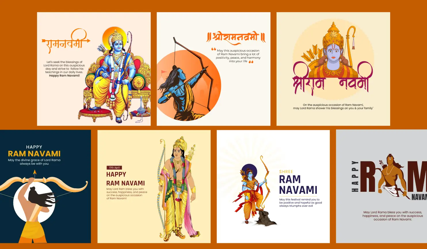 Postive Ram Navami Designs & Social Media Posts By Postive - Festival Post Maker App