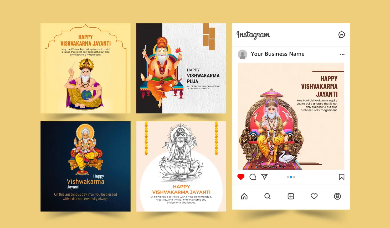 Vishwakarma Jayanti 2024: Date, History, Wishes, Quotes & Posters  By Postive Festival Post Maker App