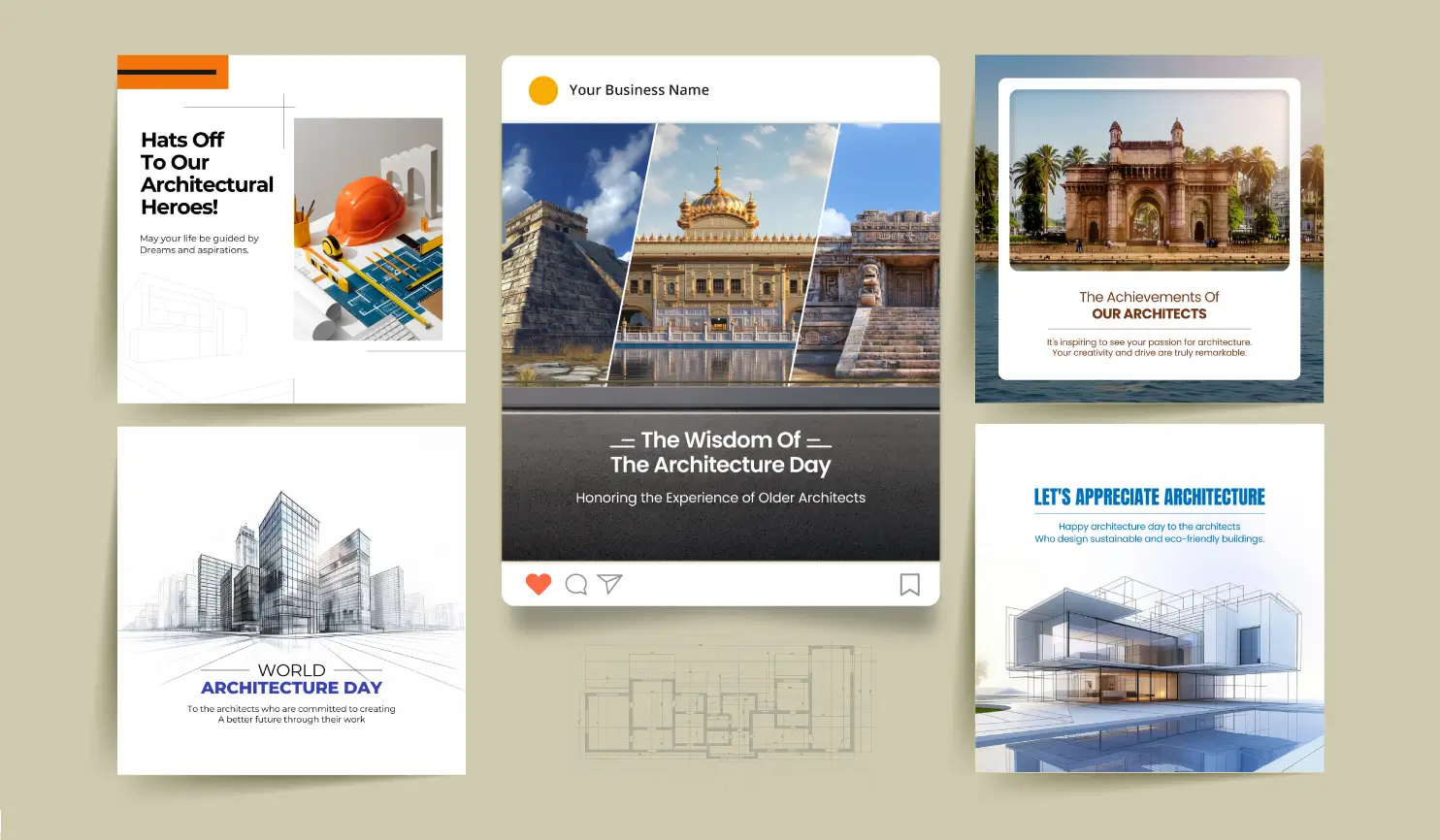 World Architecture Day 2024: Theme, Message & Greeting Poster By Postive Festival Post Maker App