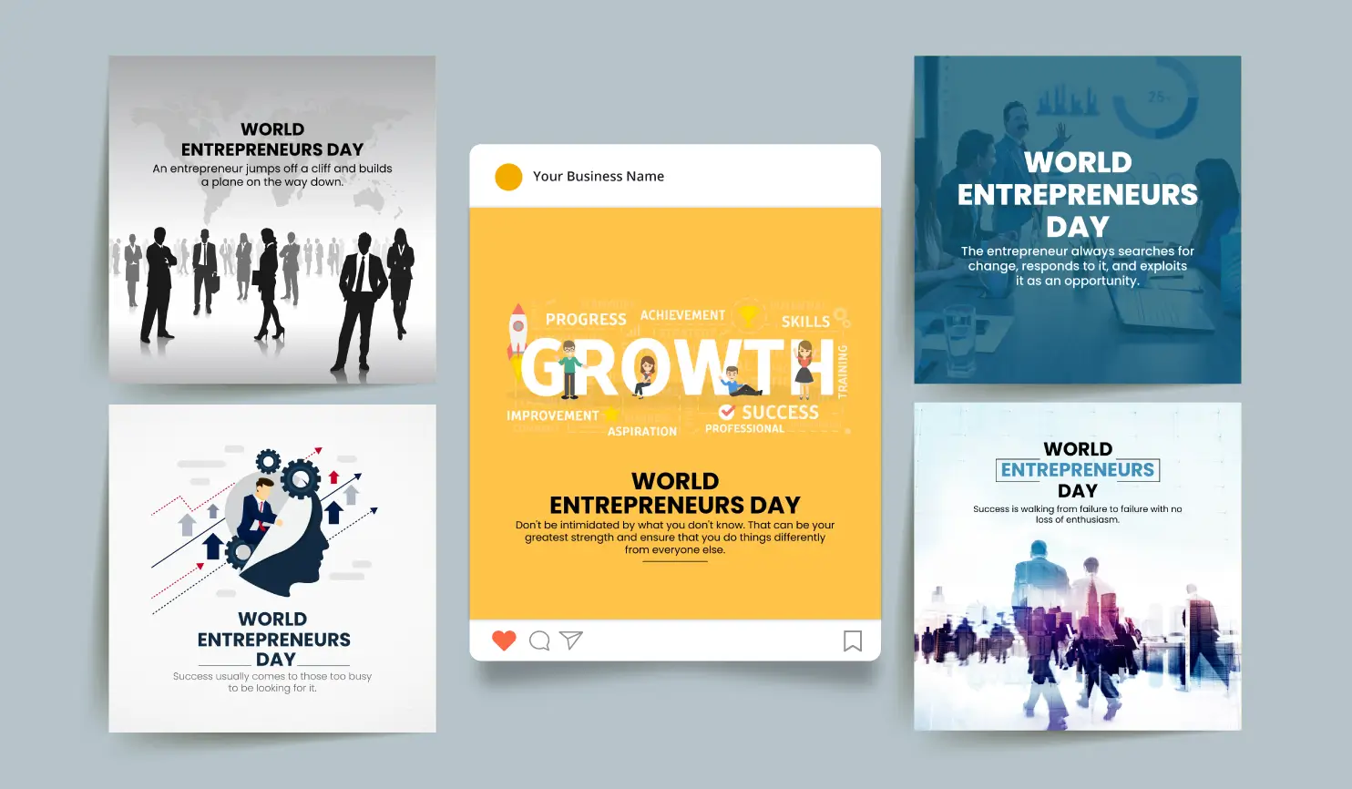 World Entrepreneurs Day 2024: Date, Theme, Wishes, Inspirational Quotes & Poster Ideas  By Postive Festival Post Maker App