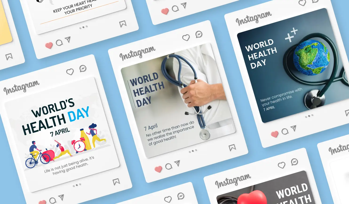 Postive World Health Day Designs & Social Media Posts By Postive - Festival Post Maker App