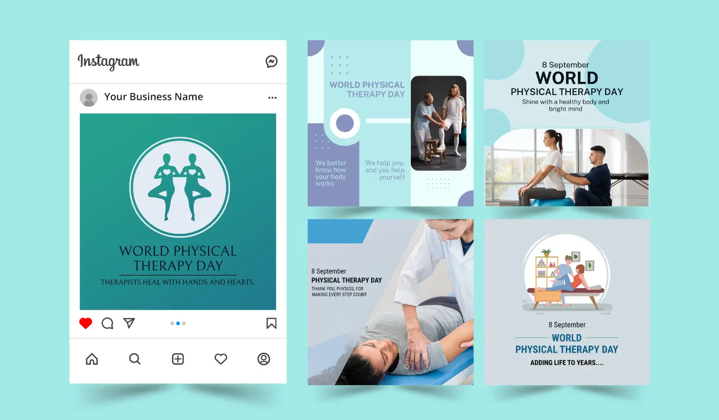 World Physical Therapy Day 2024: Theme, Wishes & Posters  By Postive Festival Post Maker App