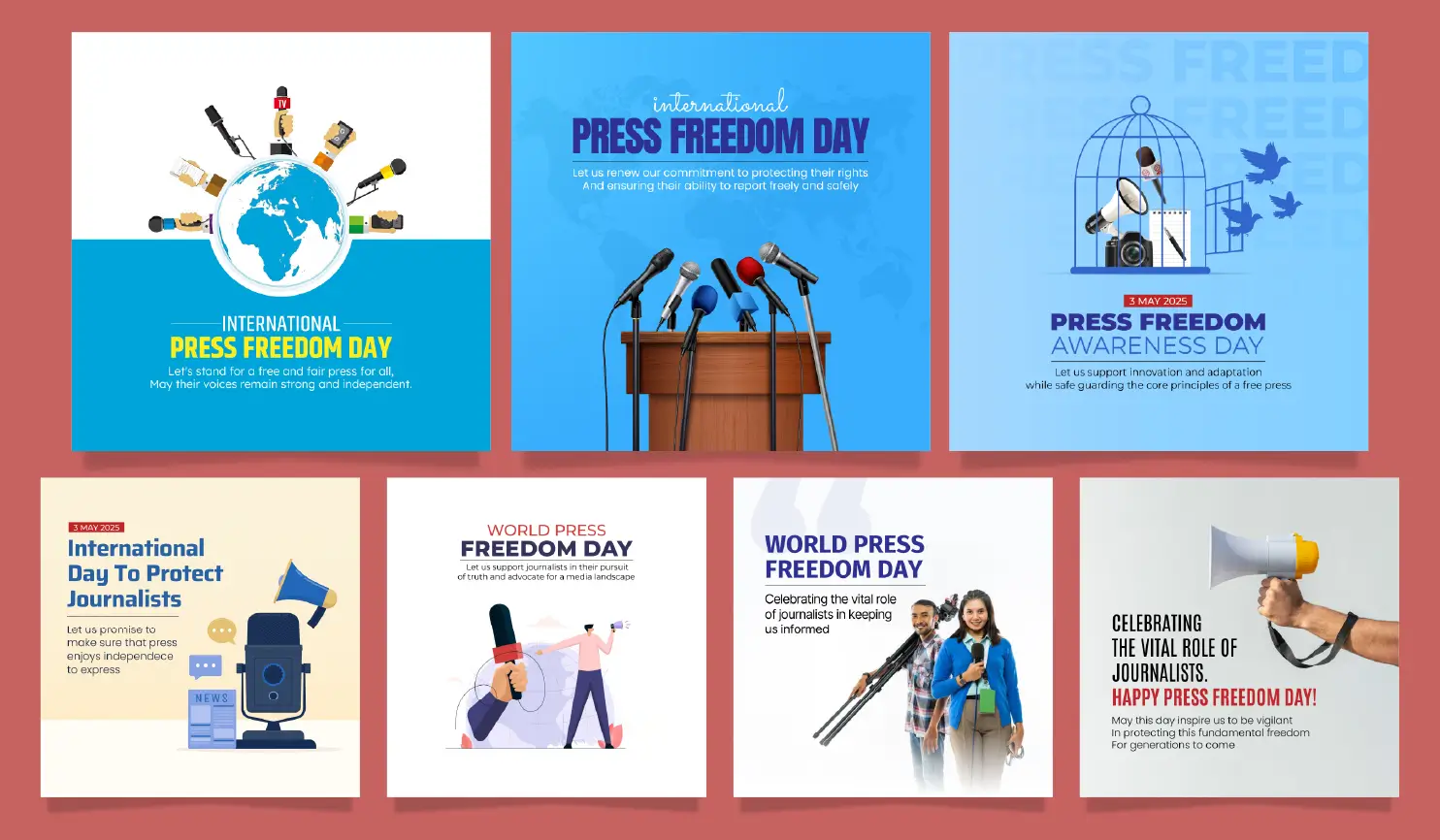 World Press Freedom Day 2025: Poster By Postive Festival Post Maker App