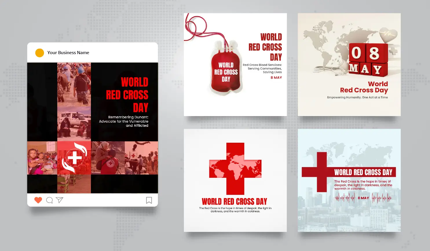 Postive World Red Cross Day 2024 Posters By Postive - Festival Post Maker App