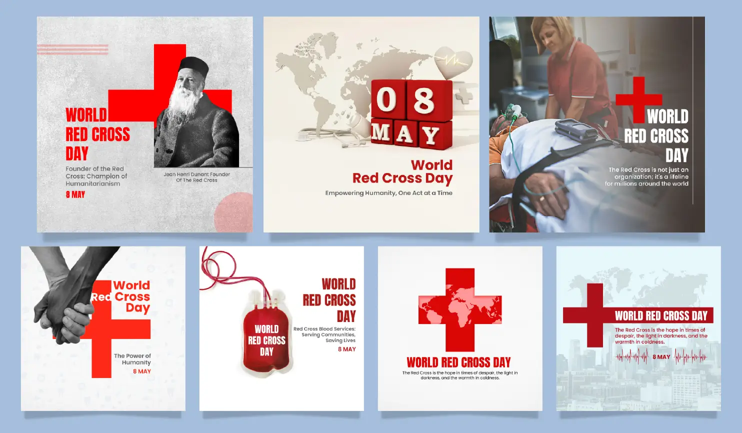World Red Cross Day 2025: Poster By Postive Festival Post Maker App