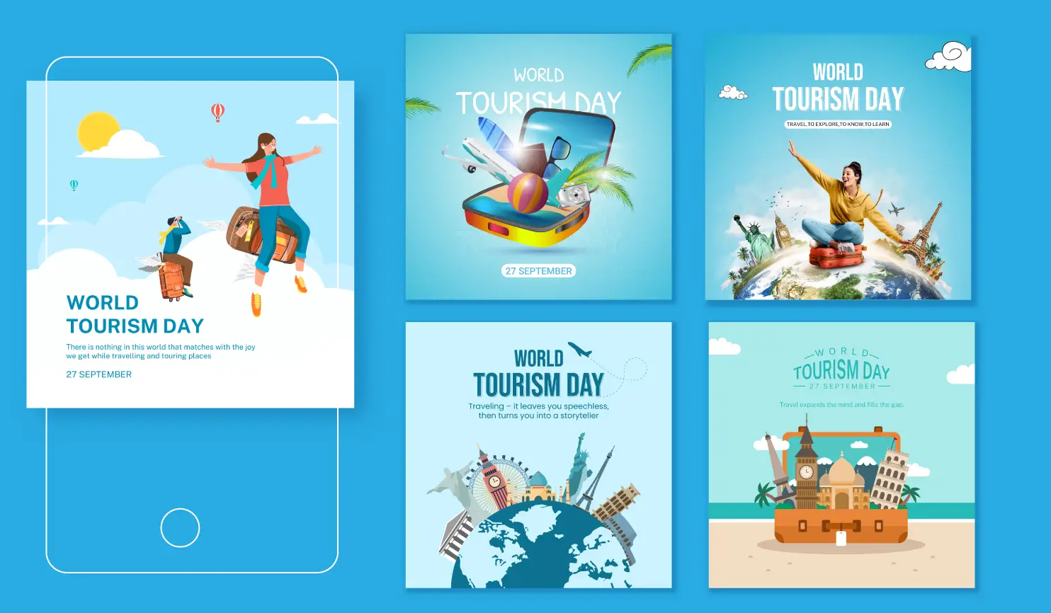 World Tourism Day 2024: Theme, Wishes, Quotes & Posters  By Postive Festival Post Maker App