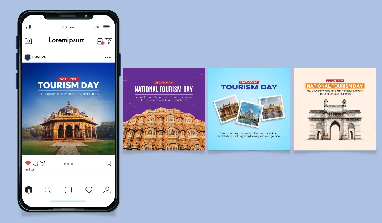 World Tourism Day 2025 Posts By Postive - Festival Post Maker App